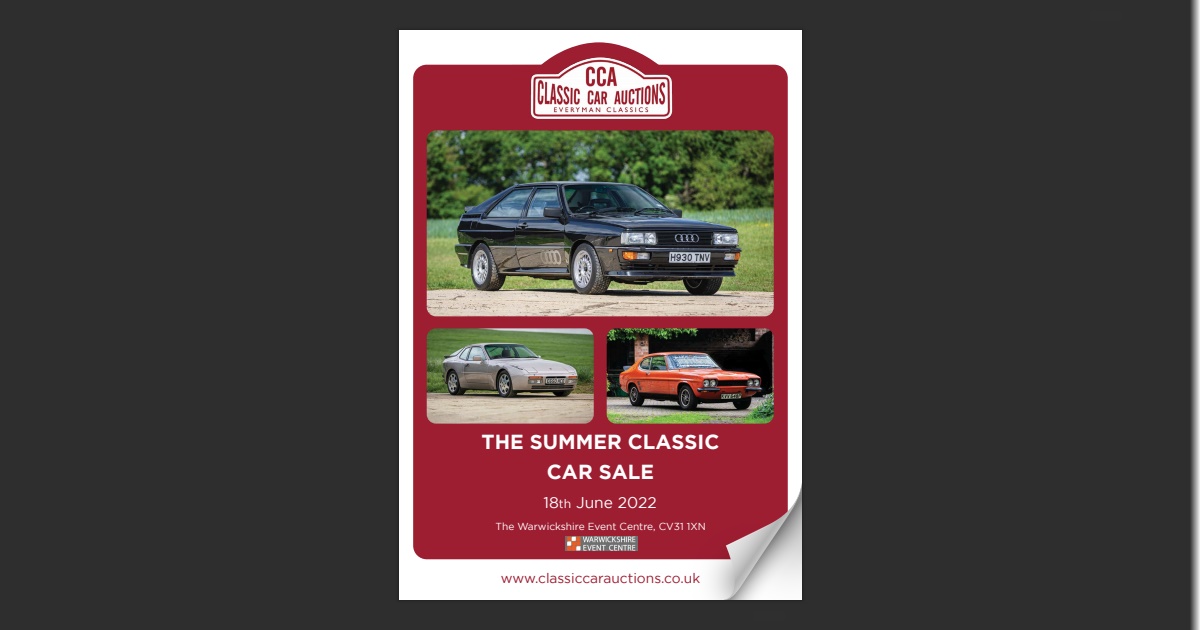 Classic Car Auctions THE SUMMER CLASSIC CAR SALE 18th June 2022
